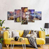 Fireworks in Bangkok Canvas Wall Art