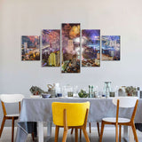 Fireworks in Bangkok Canvas Wall Art