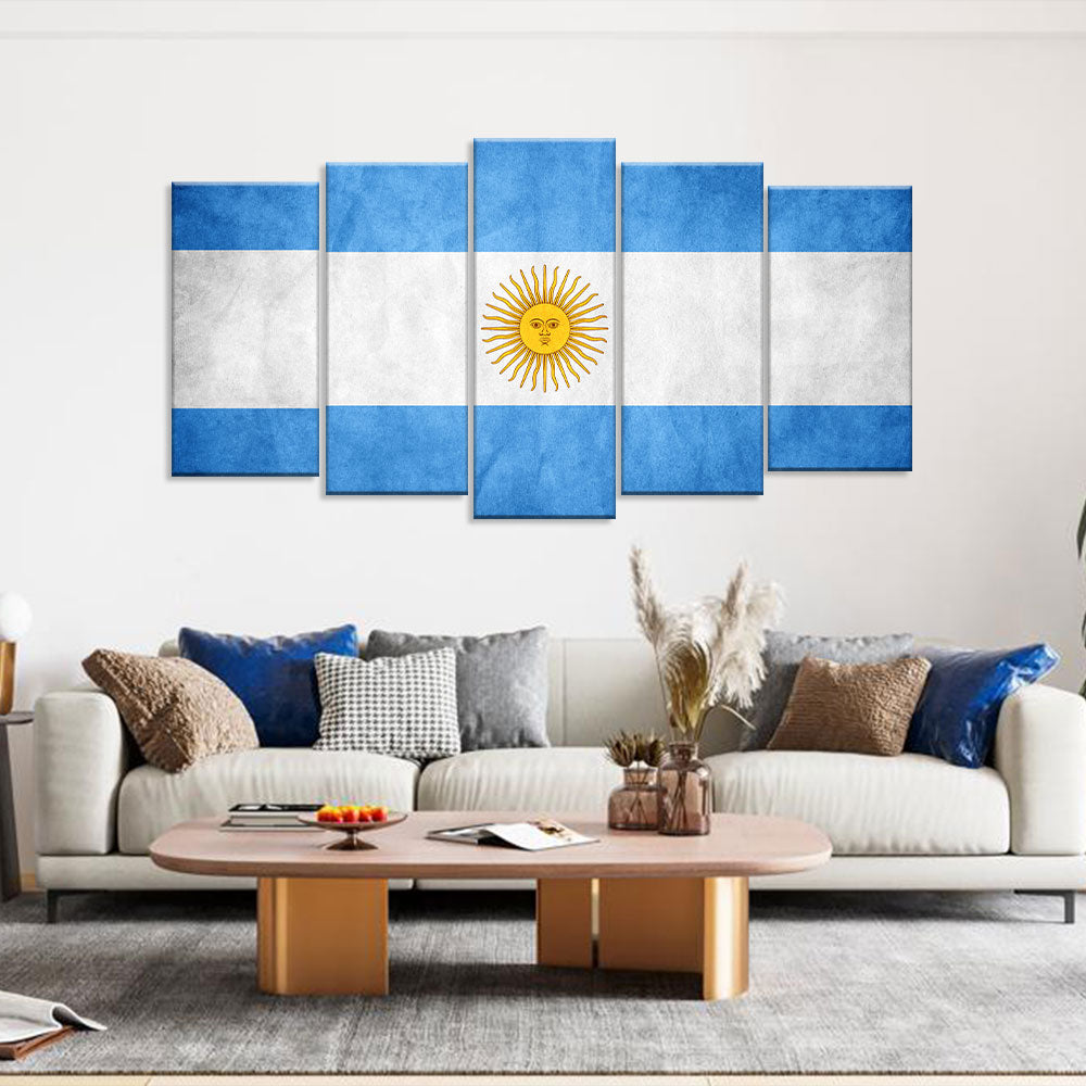 Flag of Argentina Canvas Wall Art