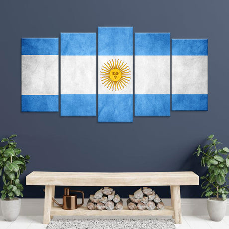 Flag of Argentina Canvas Wall Art