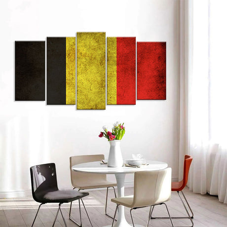 Flag of Belgium Canvas Wall Art