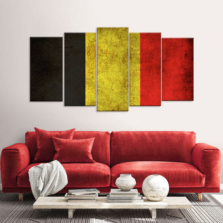 Flag of Belgium Canvas Wall Art