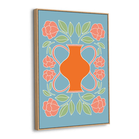 Floral Harmony Vase Canvas Wall Art