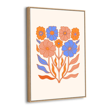 Floral Radiance Burst Canvas Wall Art