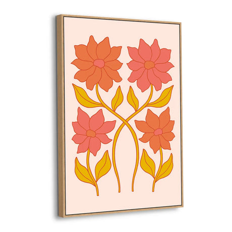 Floral Whimsy in Bloom Canvas Wall Art
