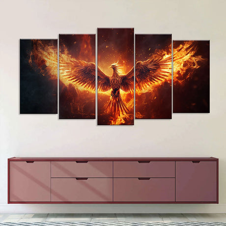 Majestic Phoenix Canvas Wall Art