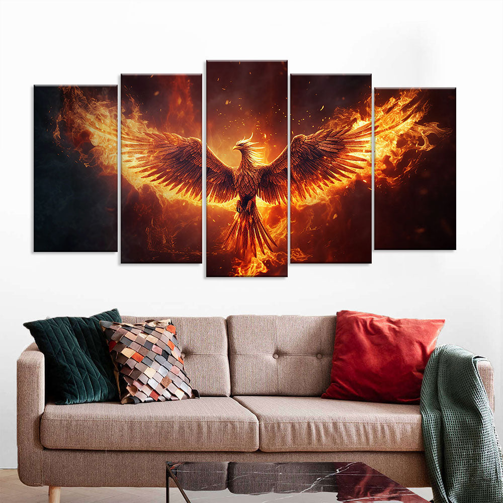 Majestic Phoenix Canvas Wall Art