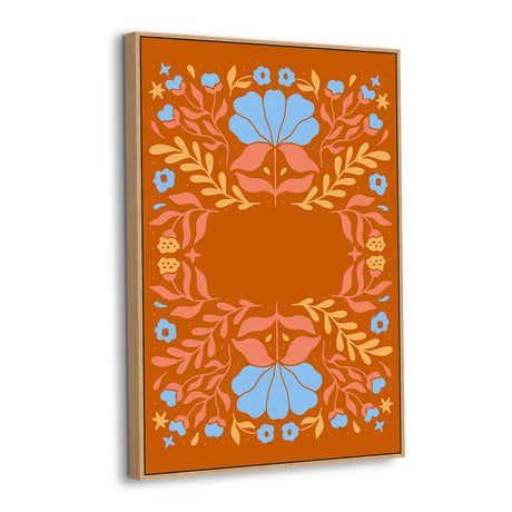Folk Garden Glow Canvas Wall Art