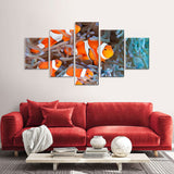 Multi-Panel Clownfish Canvas Wall Art