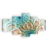 Fractal Sea Creatures Pattern Canvas Wall Art