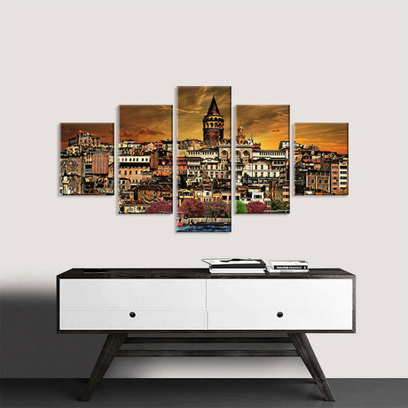 Galata Tower Canvas Wall Art – A Stunning Skyline Masterpiece