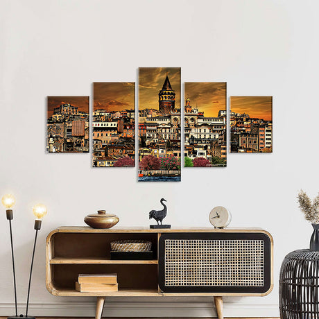 Galata Tower Canvas Wall Art – A Stunning Skyline Masterpiece