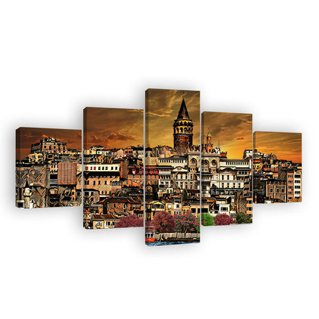 Galata Tower Canvas Wall Art – A Stunning Skyline Masterpiece