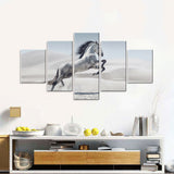 Multi-Panel Galloping Horse Canvas Wall Art