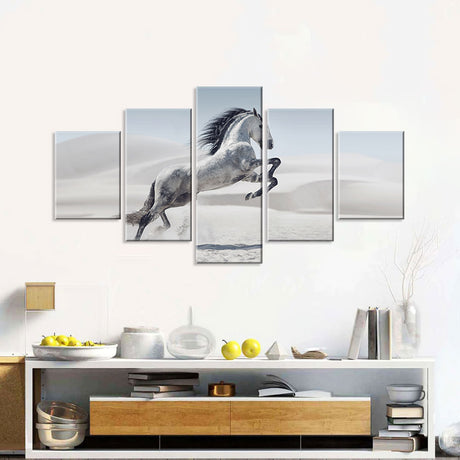 Multi-Panel Galloping Horse Canvas Wall Art