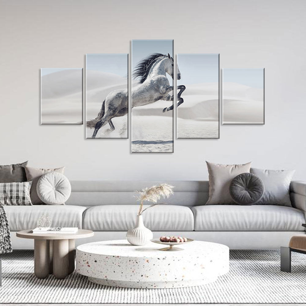 Multi-Panel Galloping Horse Canvas Wall Art