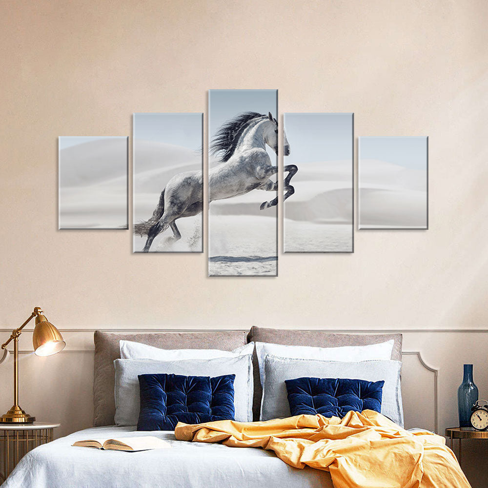 Multi-Panel Galloping Horse Canvas Wall Art