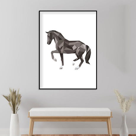 Geometric Horse Canvas Wall Art