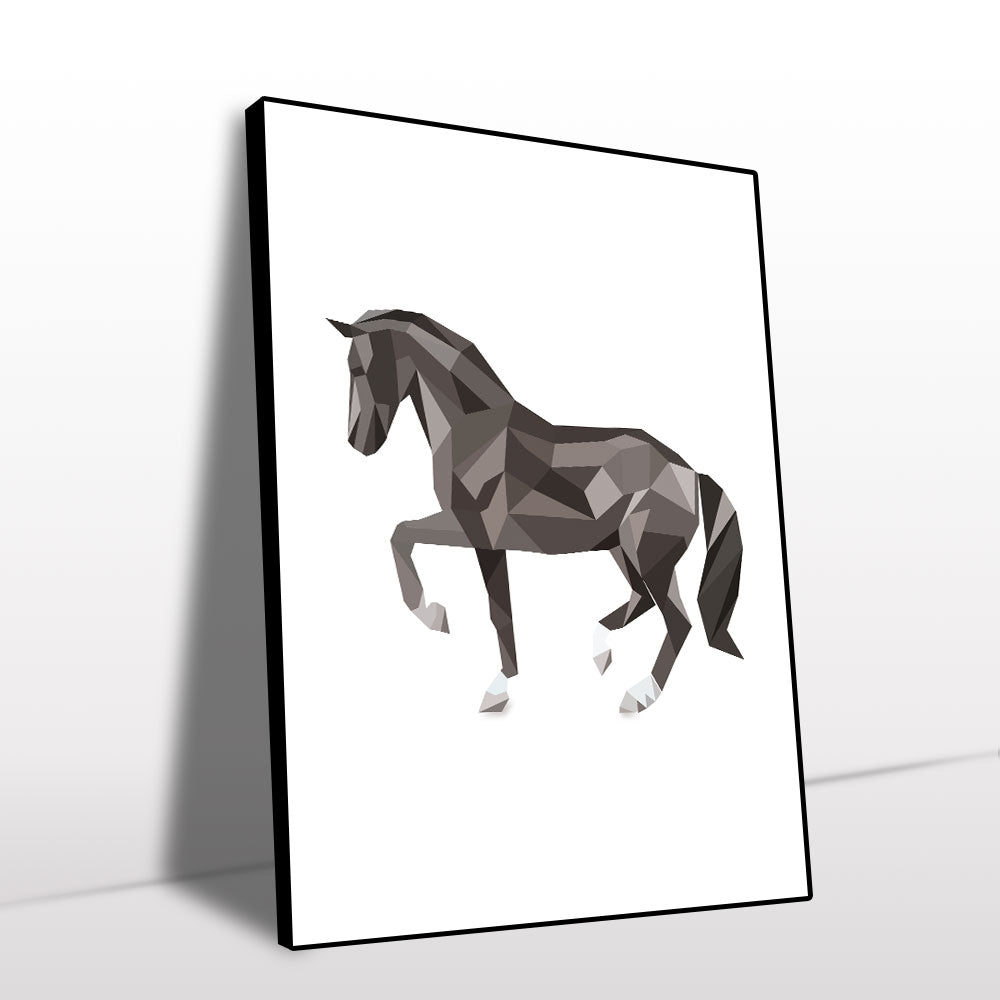 Geometric Horse Canvas Wall Art