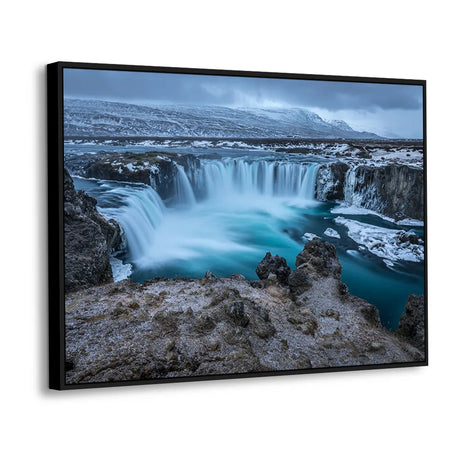 Godafoss in Winter Canvas Wall Art