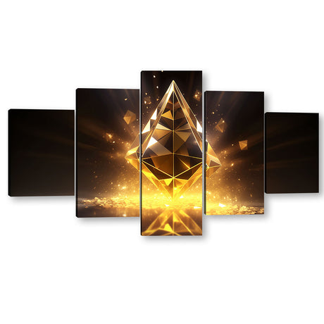 Gold Ethereum Canvas Wall Art