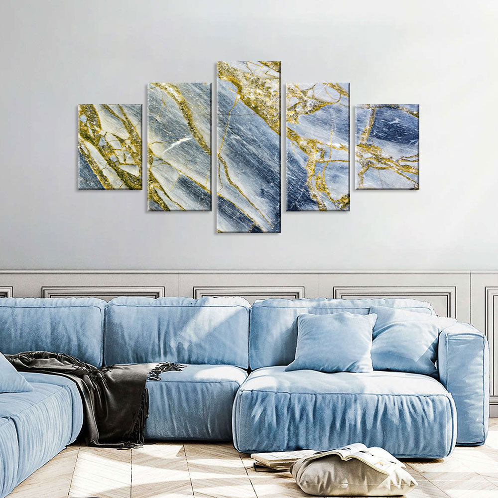 "Golden Vein Marble" Canvas Wall Art