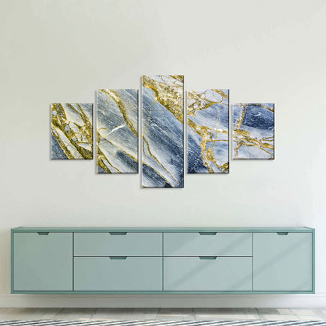 "Golden Vein Marble" Canvas Wall Art