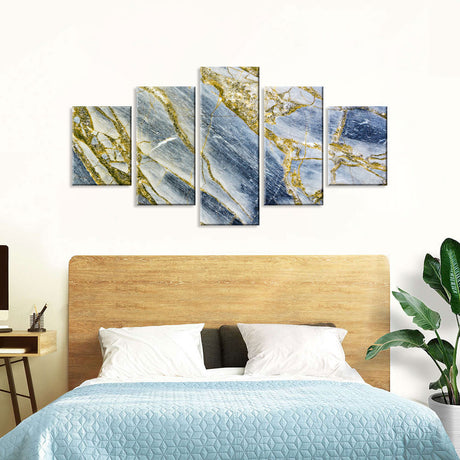 "Golden Vein Marble" Canvas Wall Art