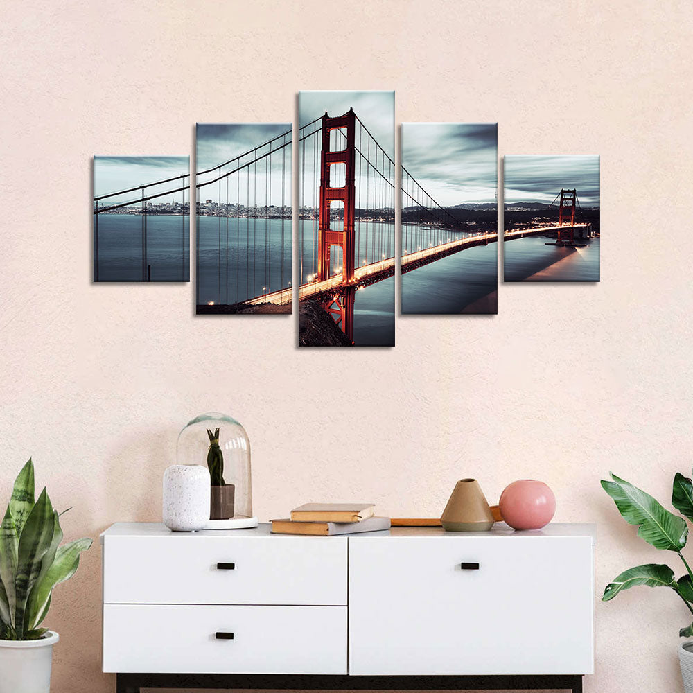 Golden Gate Bridge Canvas Wall Art - Multi-Panel Design