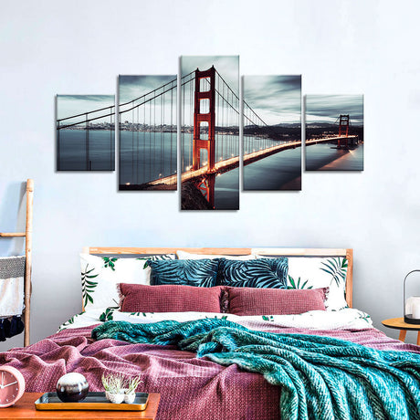 Golden Gate Bridge Canvas Wall Art - Multi-Panel Design