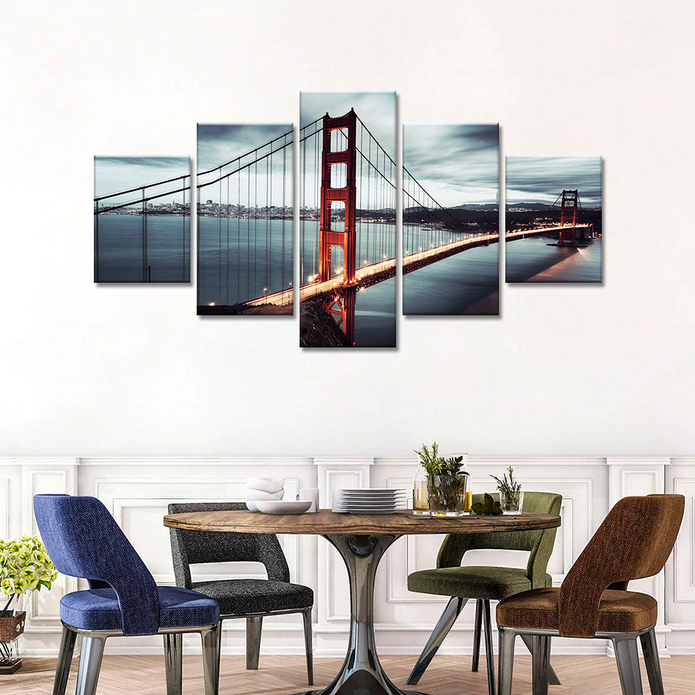 Golden Gate Bridge Canvas Wall Art - Multi-Panel Design