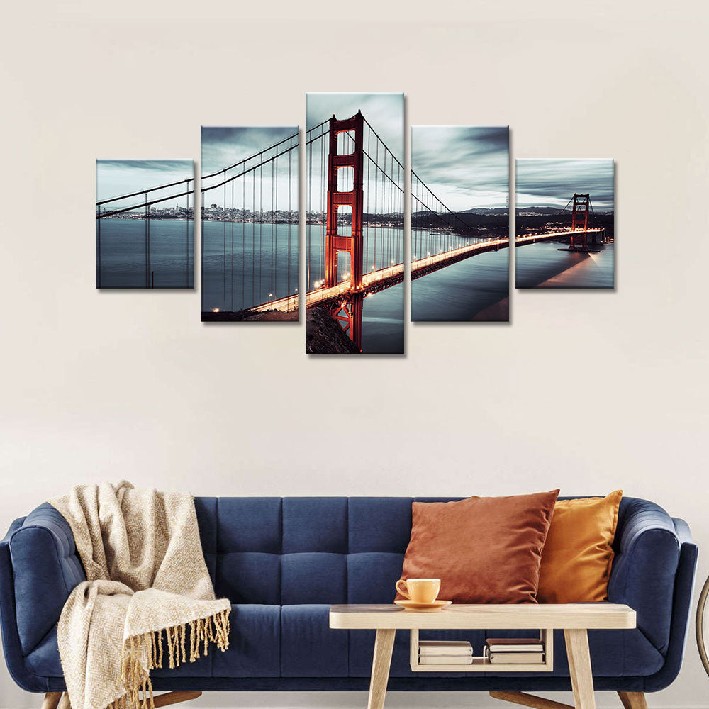 Golden Gate Bridge Canvas Wall Art - Multi-Panel Design