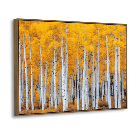 Golden Aspen Forest Canvas Wall Art