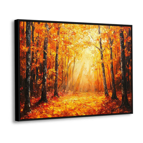 "Golden Autumn Pathway" Canvas Wall Art