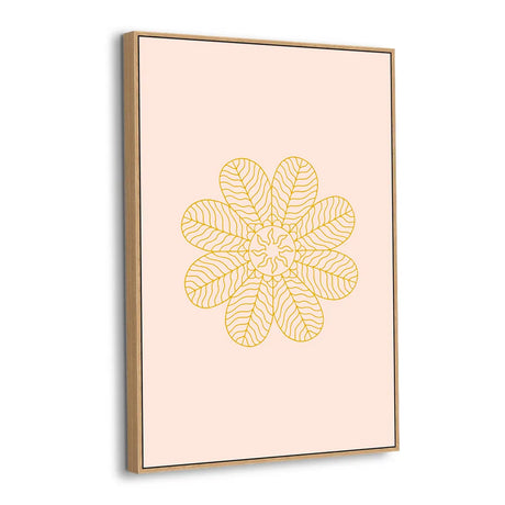 Golden Bloom Mandala Canvas Wall Art