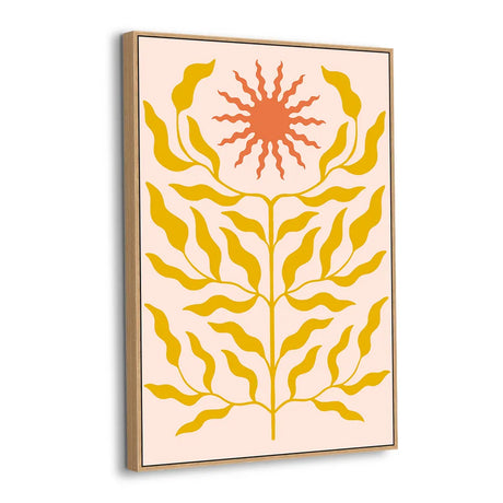 Golden Bloom Under the Sun Canvas Wall Art