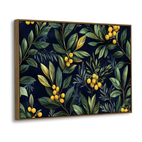 Golden Harvest Botanical Elegance - Canvas Wall Art