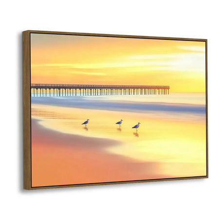 Golden Horizon Serenity Canvas Wall Art