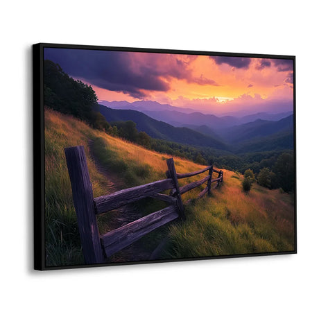 Golden Hour Mountain Path Breathtaking Landscape Art - Canvas Wall Art