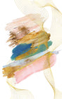 Golden Motion Abstract Canvas Art