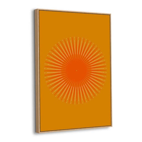 Golden Radiance Burst Canvas Wall Art