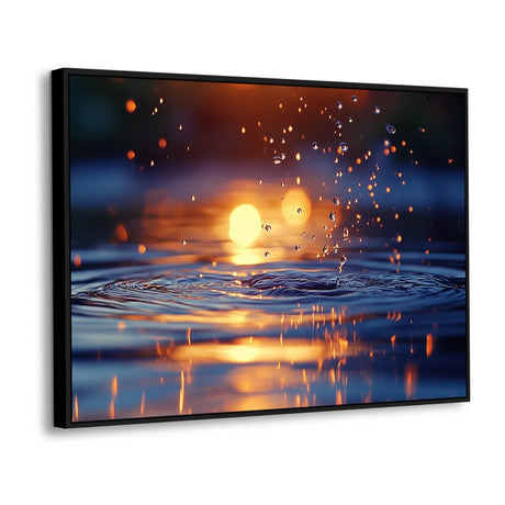 Golden Ripples Of Water And Light - Canvas Wall Art