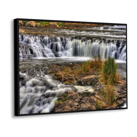Golden Terrain Waterfall Canvas Wall Art
