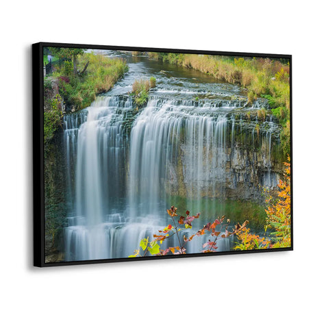 Golden Veil Cascade Canvas Wall Art