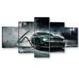 Green Mustang Monster Canvas Wall Art