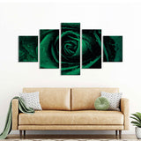 Green Rose Canvas Wall Art