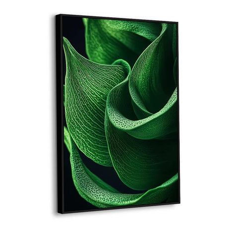 Green Leaf Macro Close-Up-Canvas Wall Art