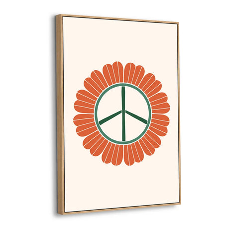 Groovy Peace Bloom Canvas Wall Art