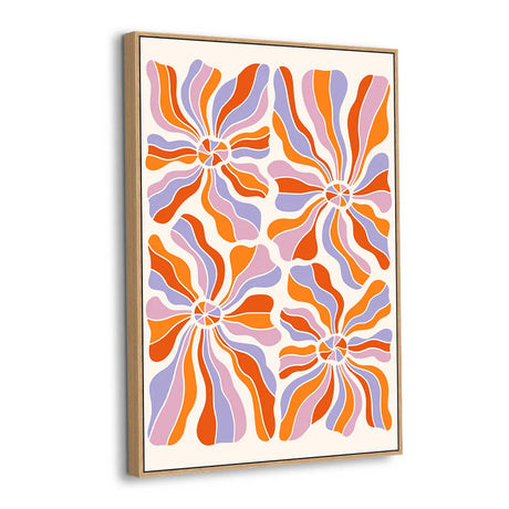  Groovy Petal Spin Canvas Wall Art