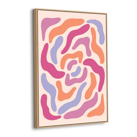 Groovy Spiral Bloom Canvas Wall Art